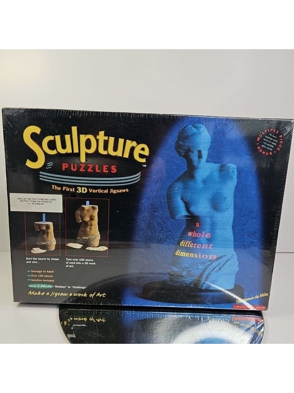 Sculpture Puzzles The Venus De Milo 3D Vertical Jigsaw Puzzle Brand New Sealed!